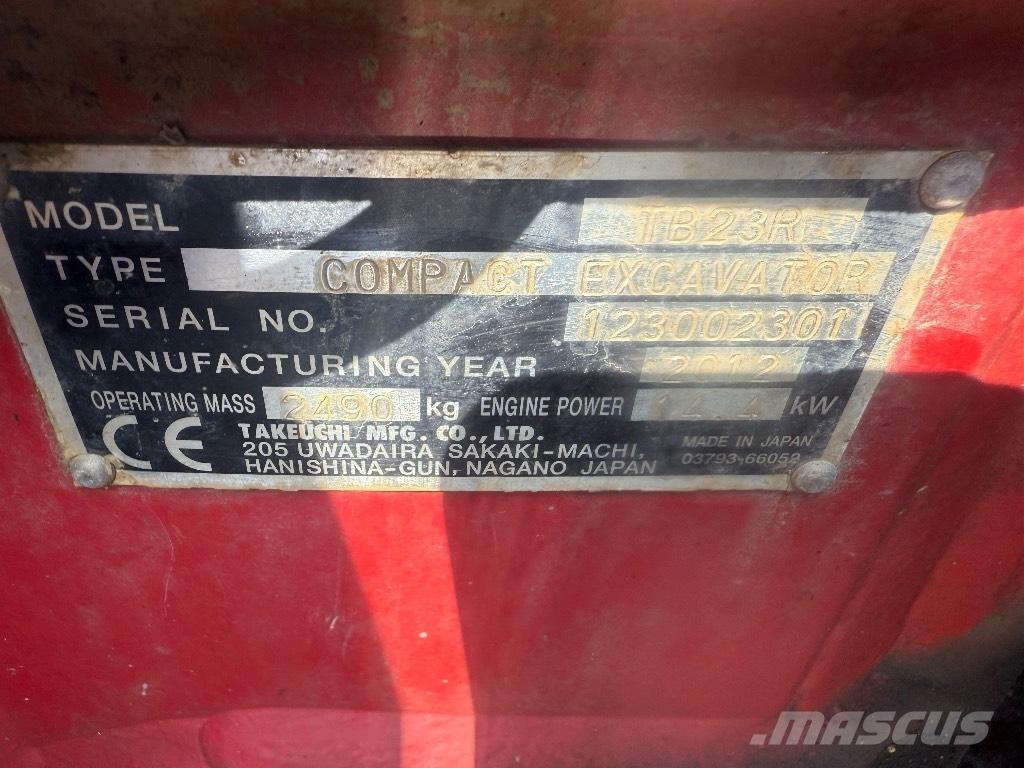 Takeuchi TB 23 R Mini excavadoras < 7t