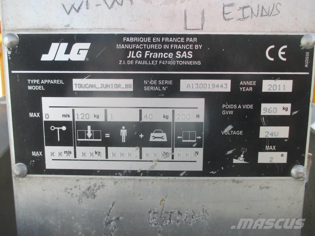 JLG Toucan Junior 8 Ascensores de personal y montacargas de acceso