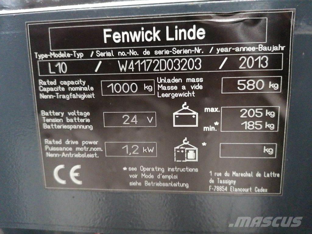 Linde L10 Apiladores eléctricos