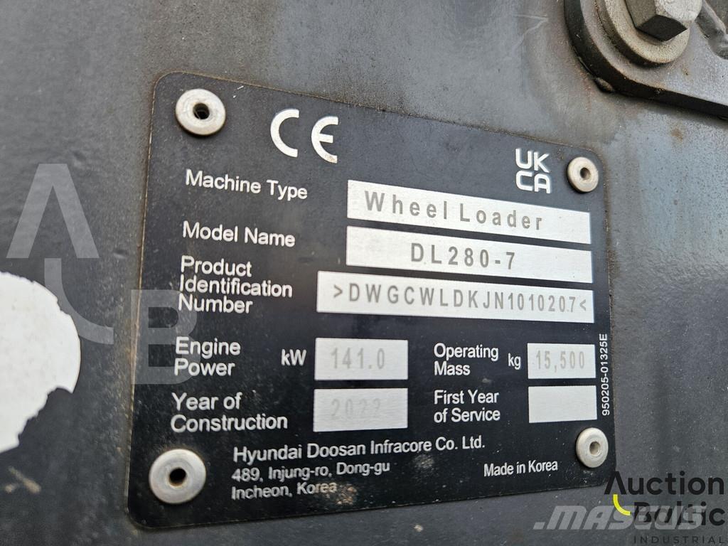 Doosan DL280-7 Cargadoras sobre ruedas