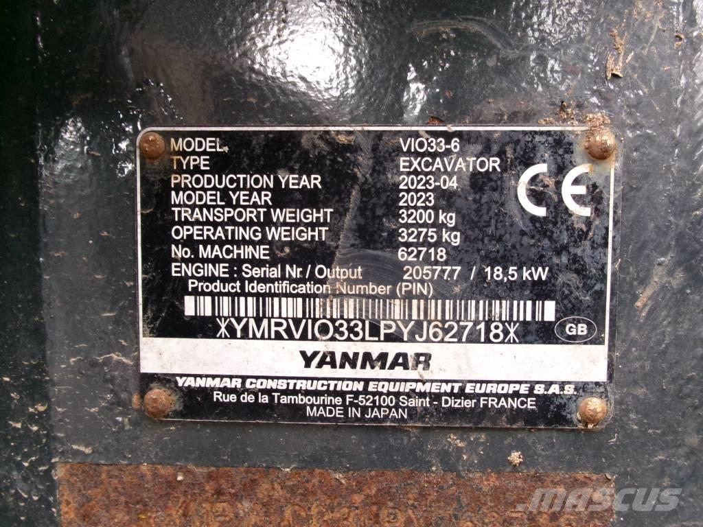 Yanmar Vio 33 Mini excavadoras < 7t