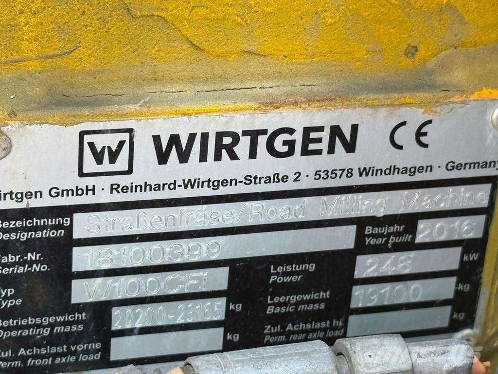 Wirtgen W100CFI Máquinas moledoras de asfalto en frío