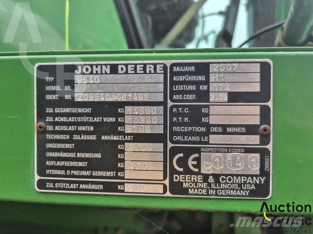 John Deere 9540 Cosechadoras combinadas