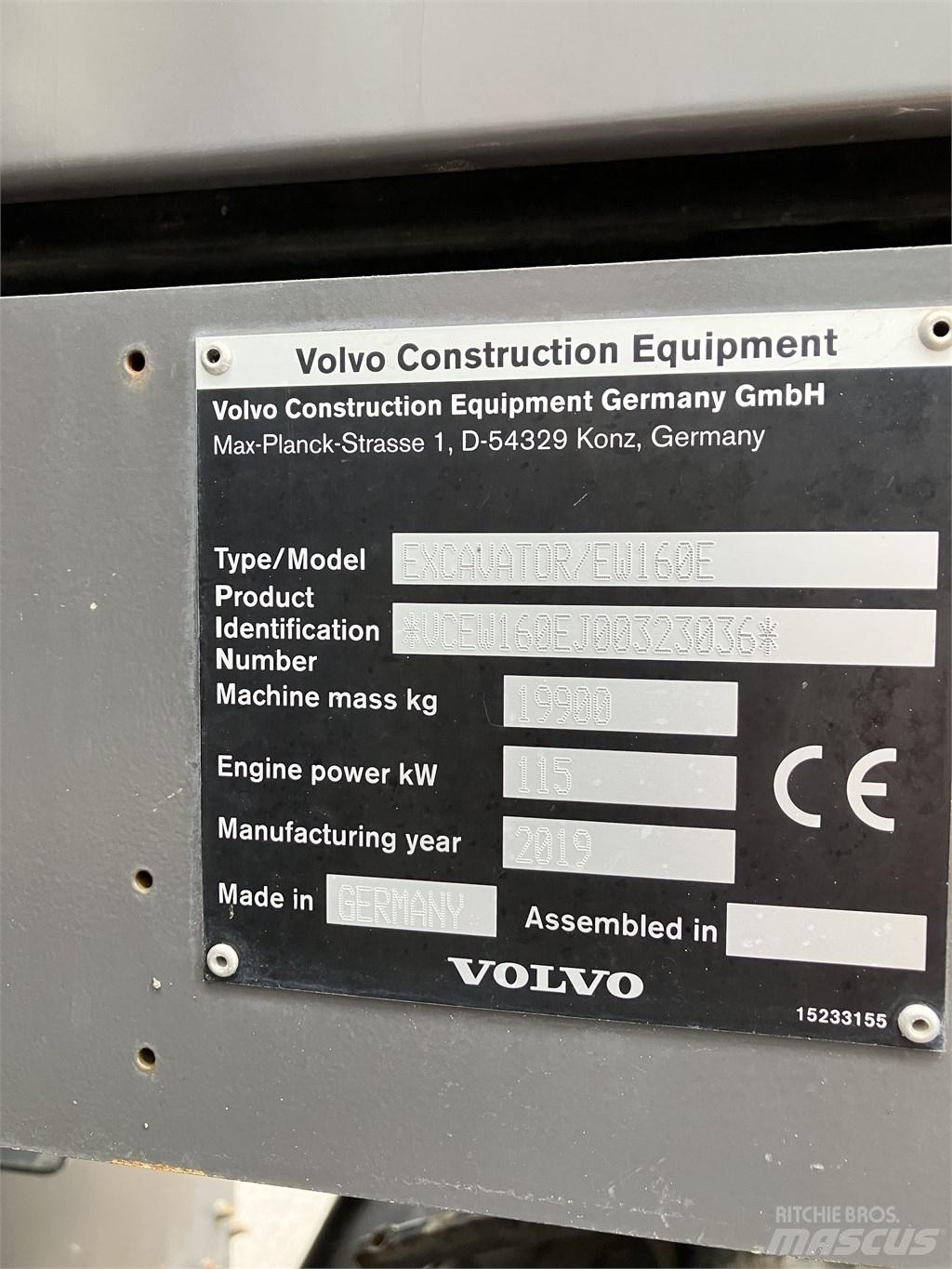 Volvo EW 160 E Excavadoras de ruedas