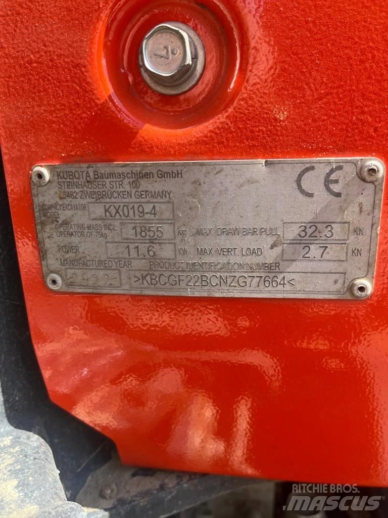 Kubota KX 019-4 Mini excavadoras < 7t