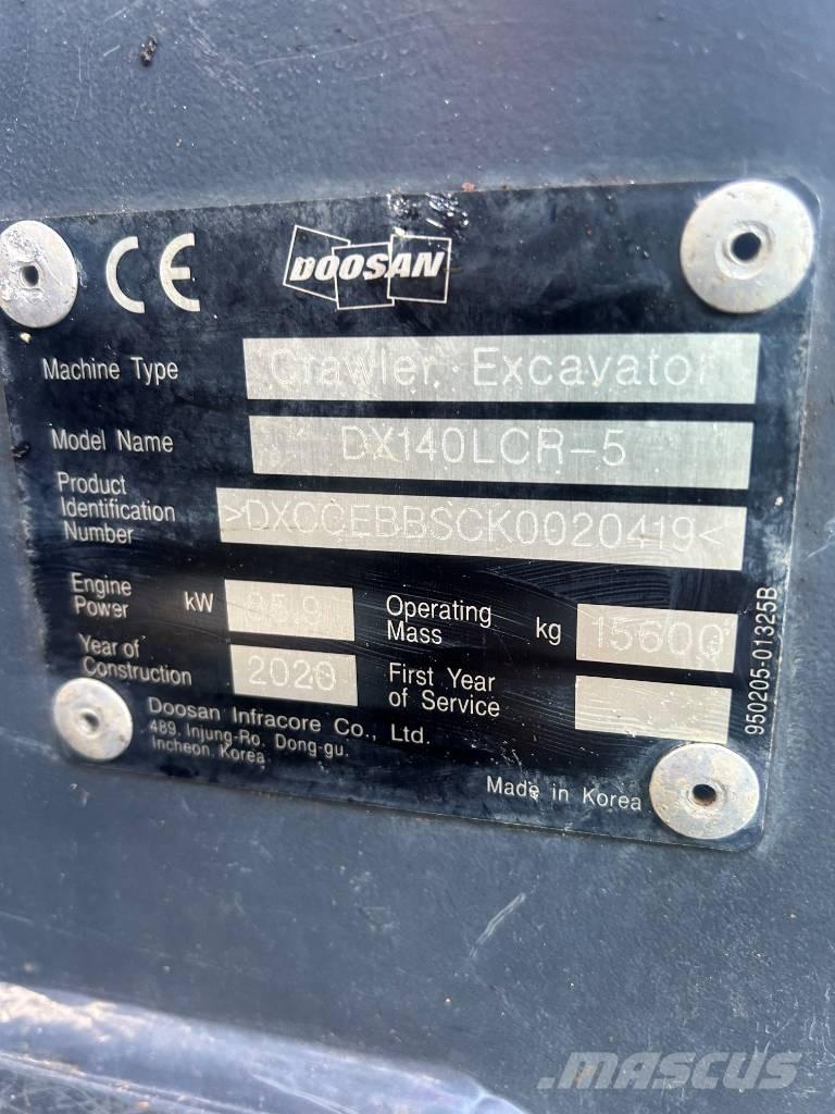 Doosan DX140LCR-5 Excavadoras de cadenas