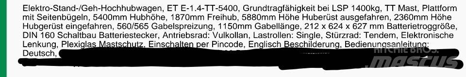 Crown ET40001.4 Apiladores manuales