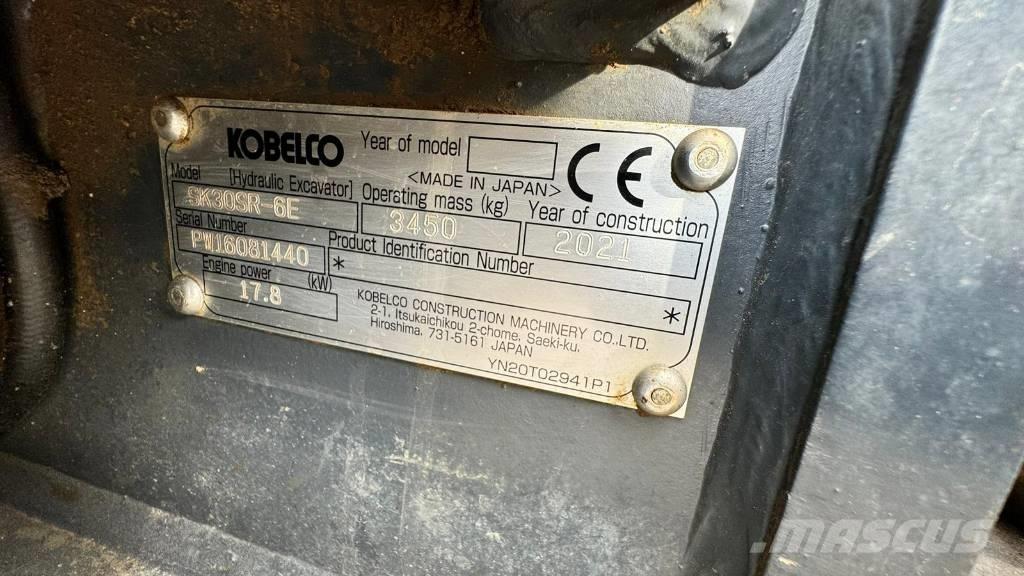 Kobelco SK 30 SR-6E Mini excavadoras < 7t