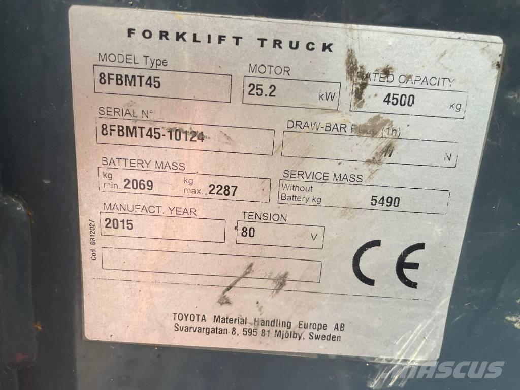 Toyota 8 FBMT 45 Carretillas de horquilla eléctrica