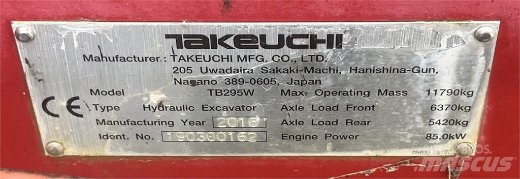 Takeuchi TB 295 W Excavadoras de ruedas