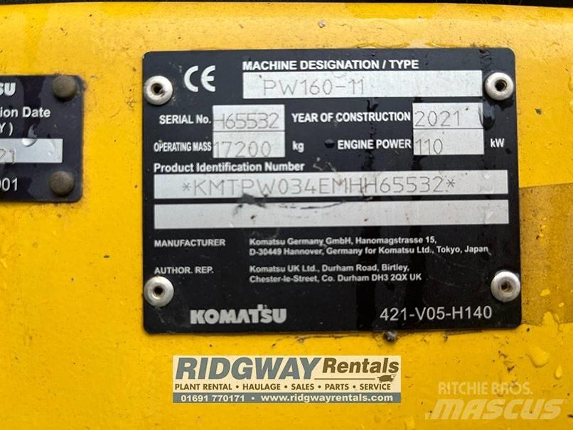 Komatsu PW 160 Excavadoras de ruedas