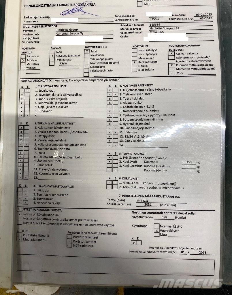 Haulotte Compact 14 Plataformas tijera