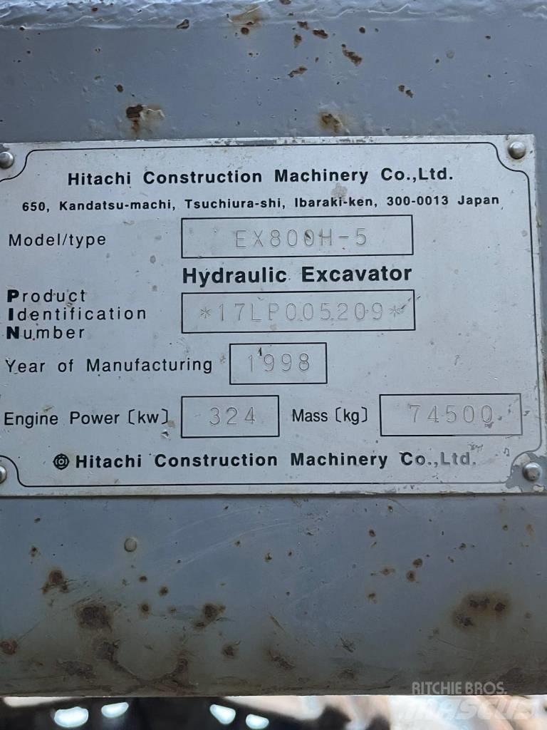 Hitachi EX 800 H-5 Excavadoras de cadenas