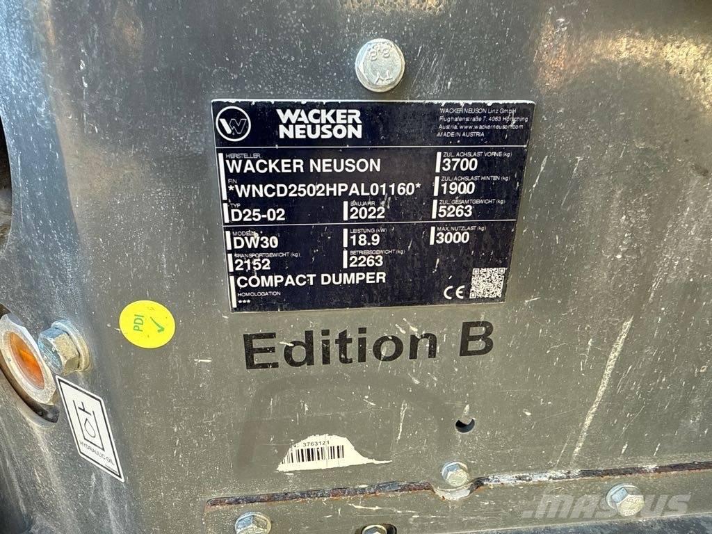 Wacker Neuson DW30 Dúmpers de obra