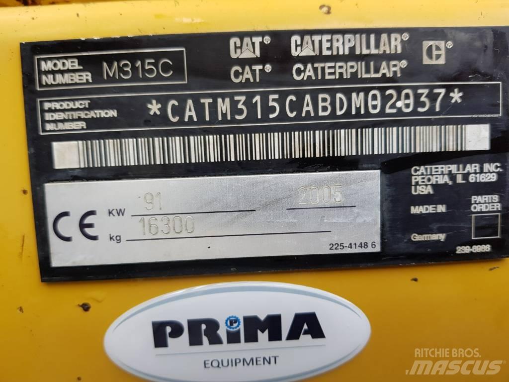 CAT M315C Outriggers Chasis y suspención