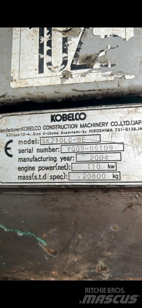 Kobelco SK210 lc Excavadoras de cadenas