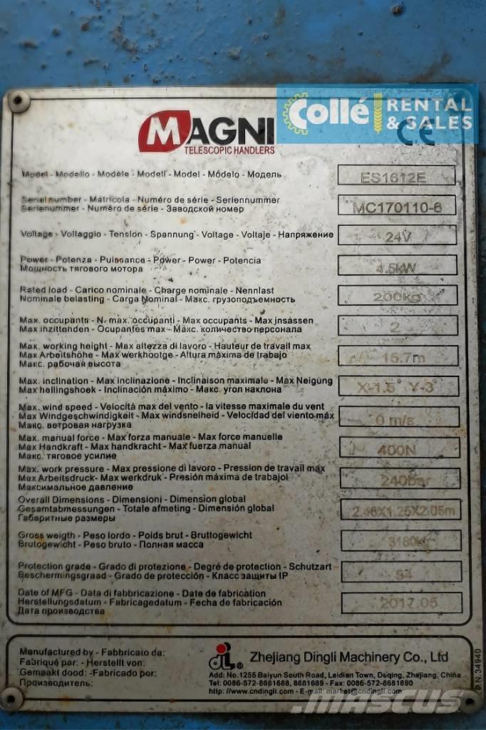 Magni ES 1612 E | 2017 Plataformas tijera