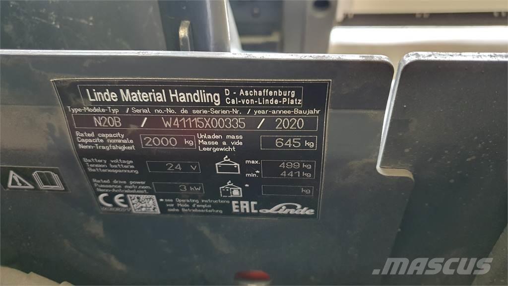 Linde N20B Recogepedidos de baja altura