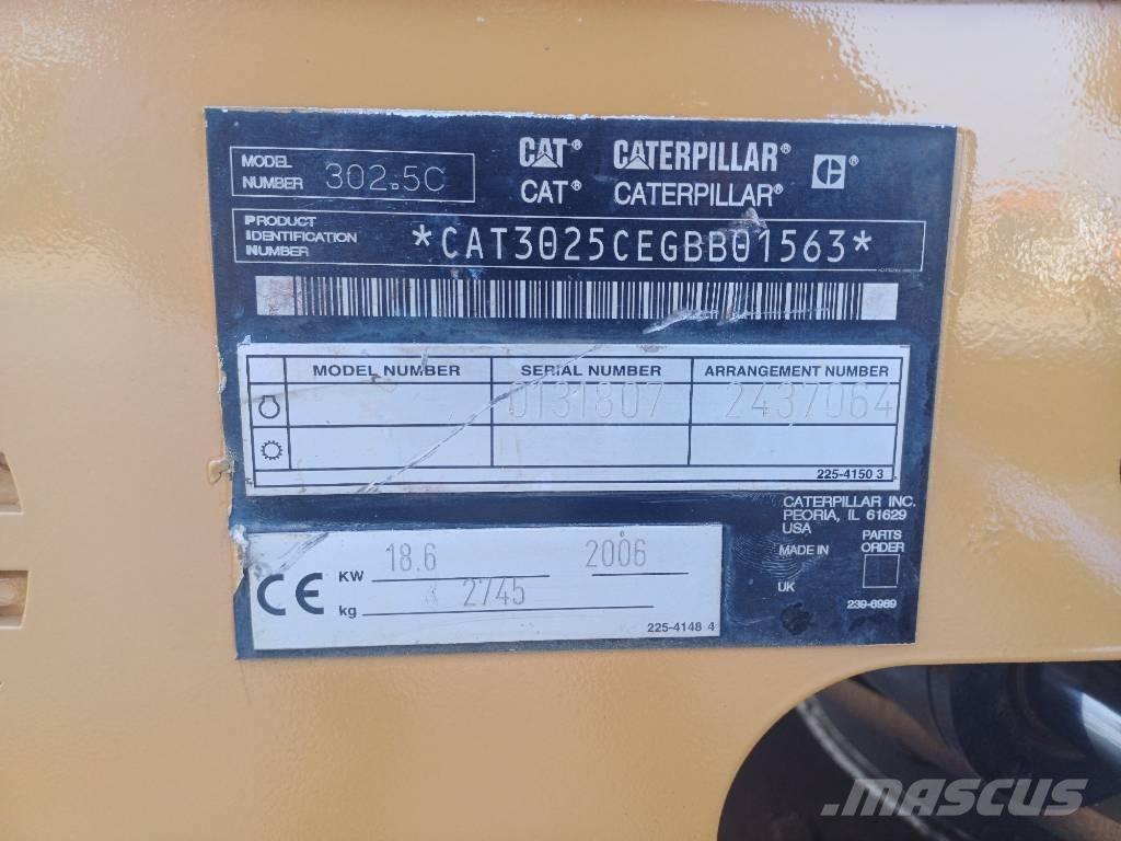 CAT 302.5 Mini excavadoras < 7t