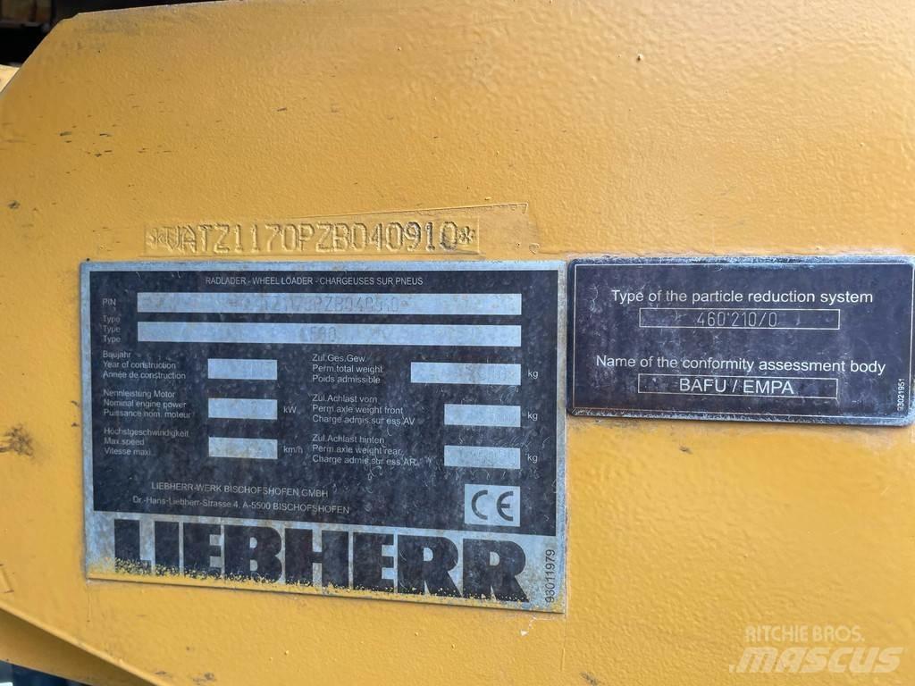 Liebherr L580 Cargadoras sobre ruedas