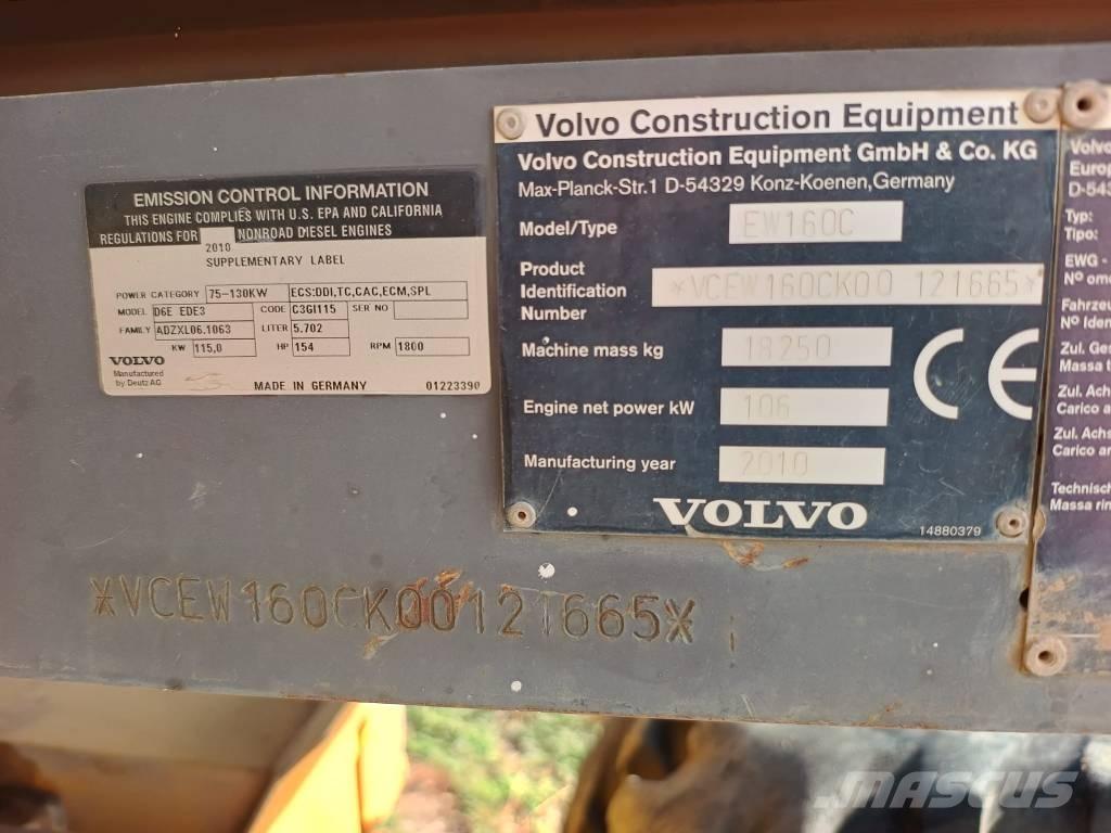 Volvo EW 160 C Excavadoras de ruedas