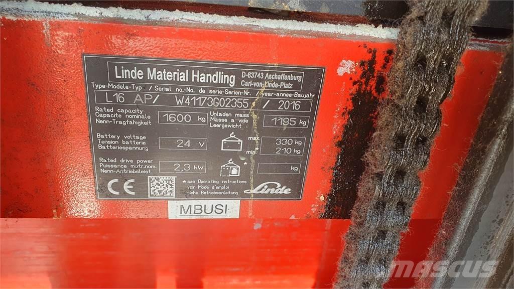 Linde L16AP Apiladores eléctricos