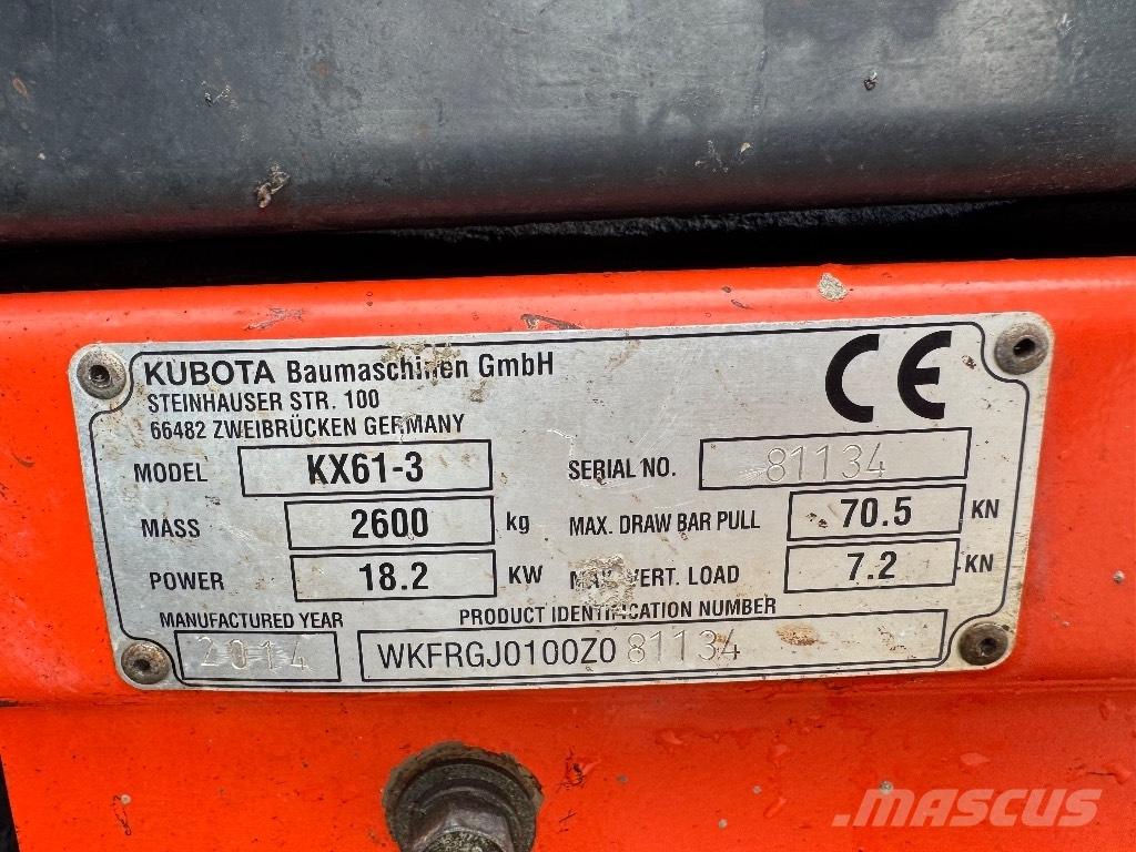 Kubota KX 61-3 Mini excavadoras < 7t