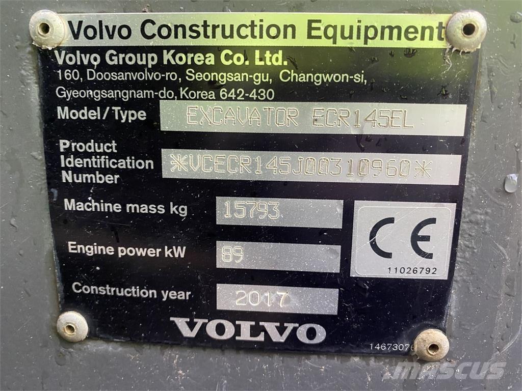 Volvo ECR145EL Excavadoras de cadenas