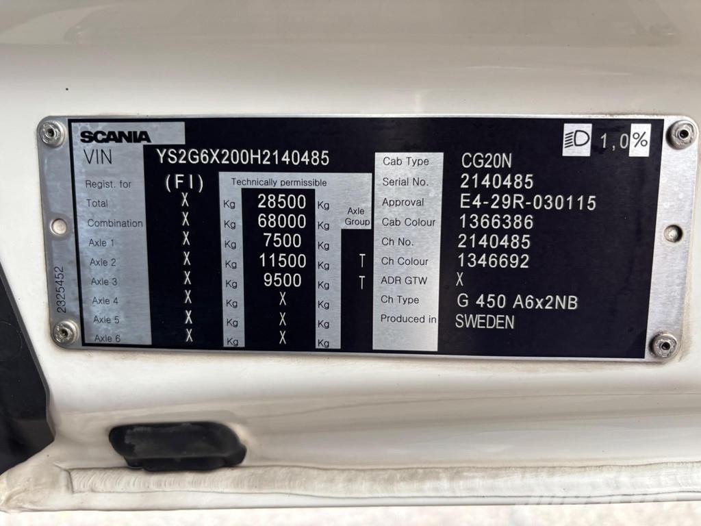 Scania G450 6x2 Cabezas tractoras