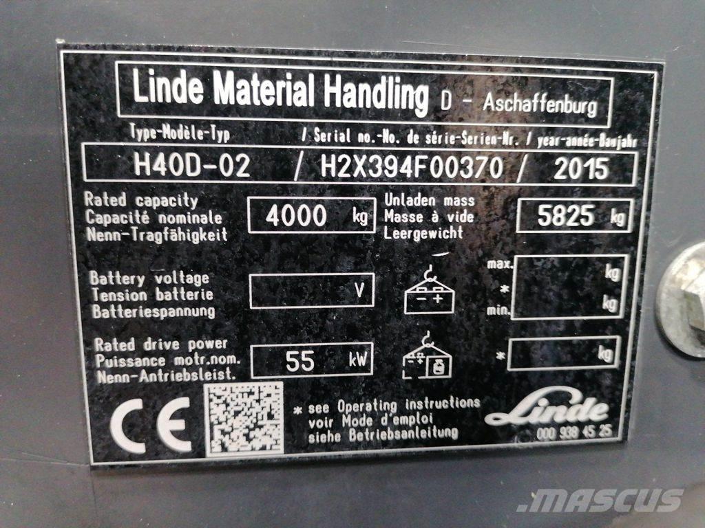 Linde H40D-02 Carretillas diesel