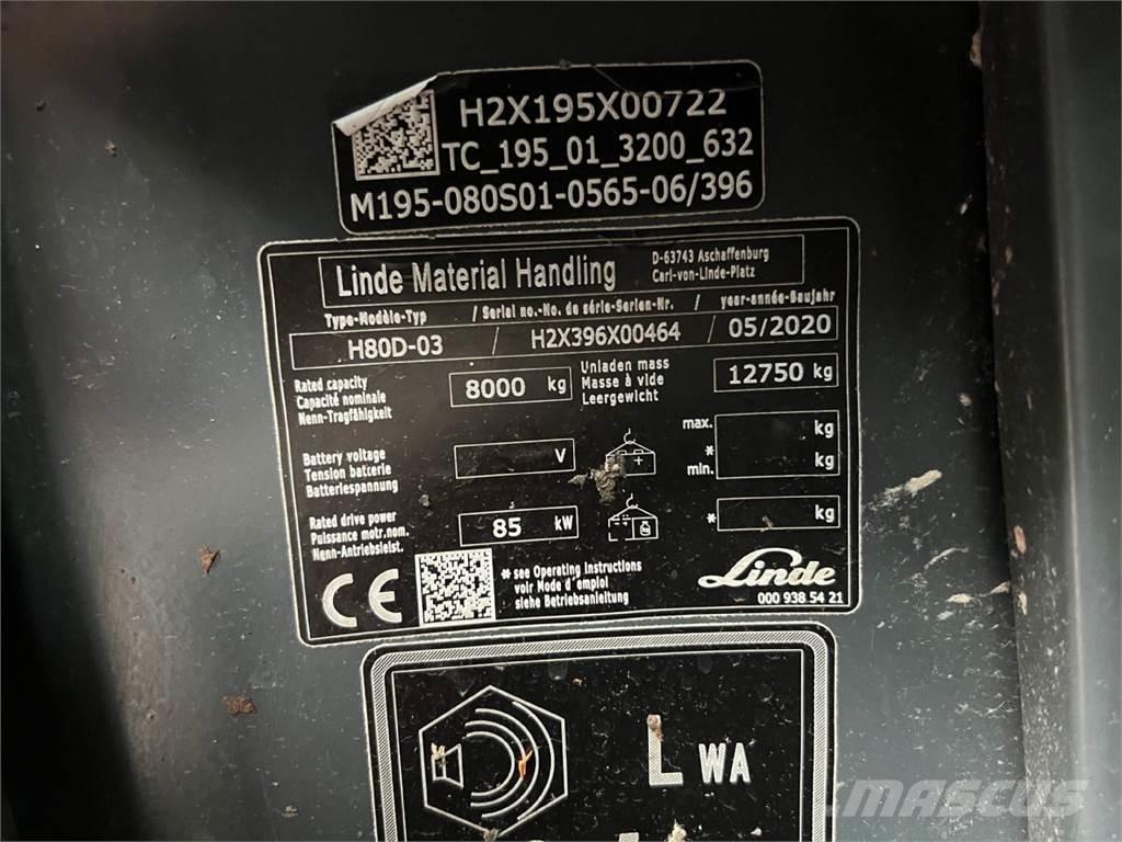 Linde H80D-03 Carretillas diesel