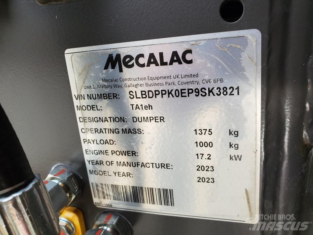 Mecalac TA1EH Dúmpers de obra