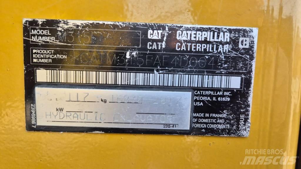CAT M 315 F Excavadoras de ruedas