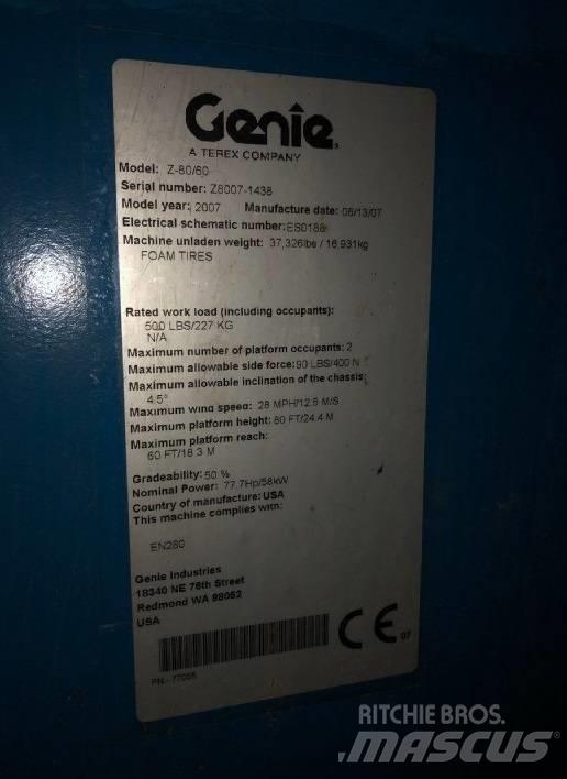 Genie Z 80/60 Plataforma de trabajo articulada