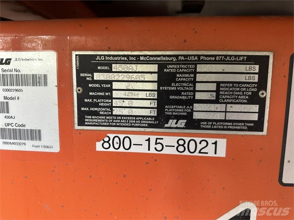 JLG 450 AJ Plataforma de trabajo articulada