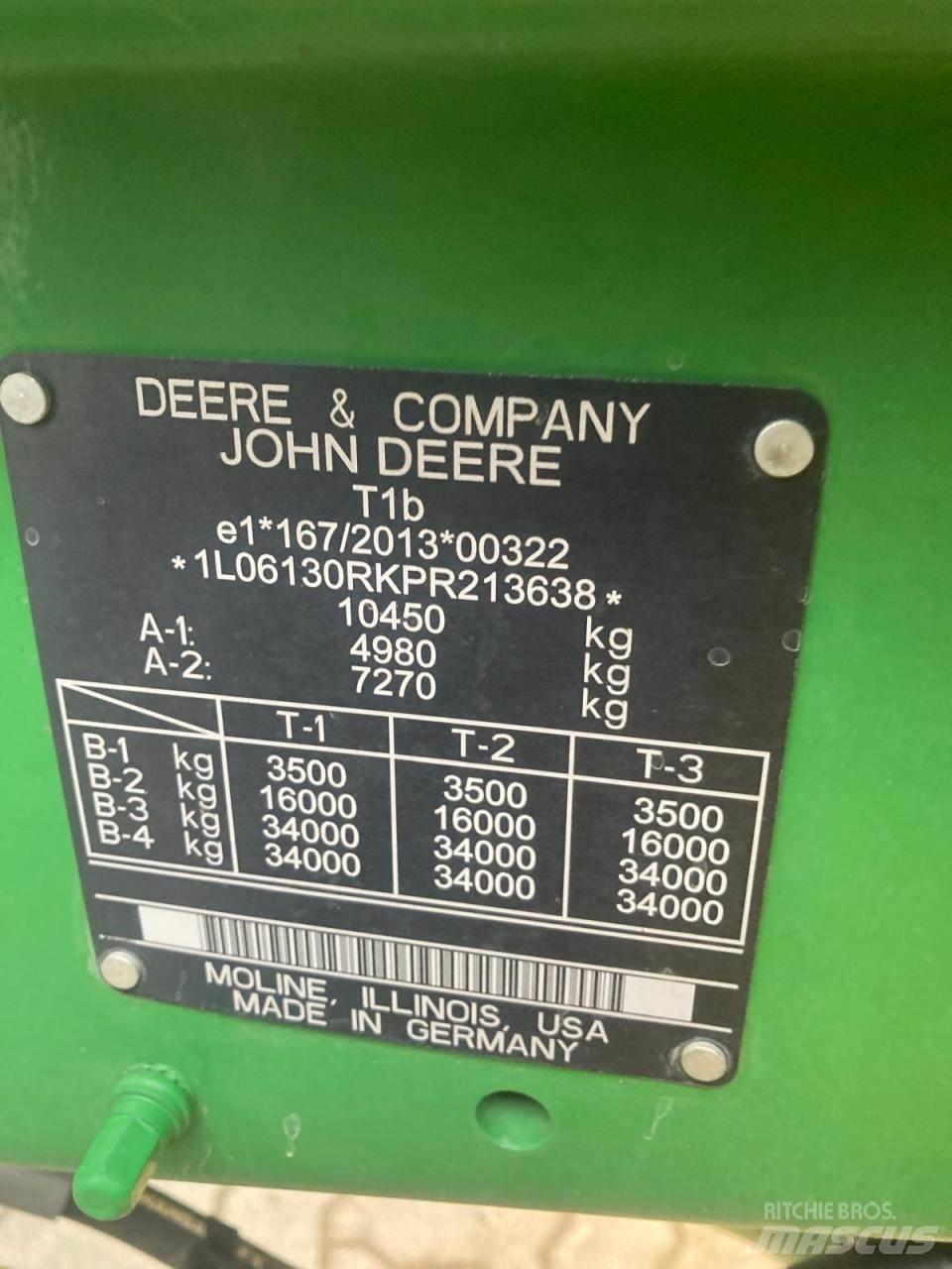 John Deere 6R 130 Tractores