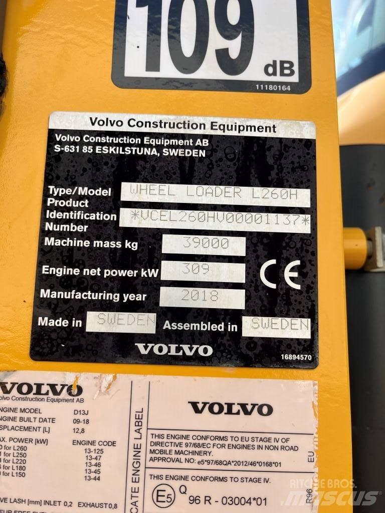 Volvo L260H Cargadoras sobre ruedas