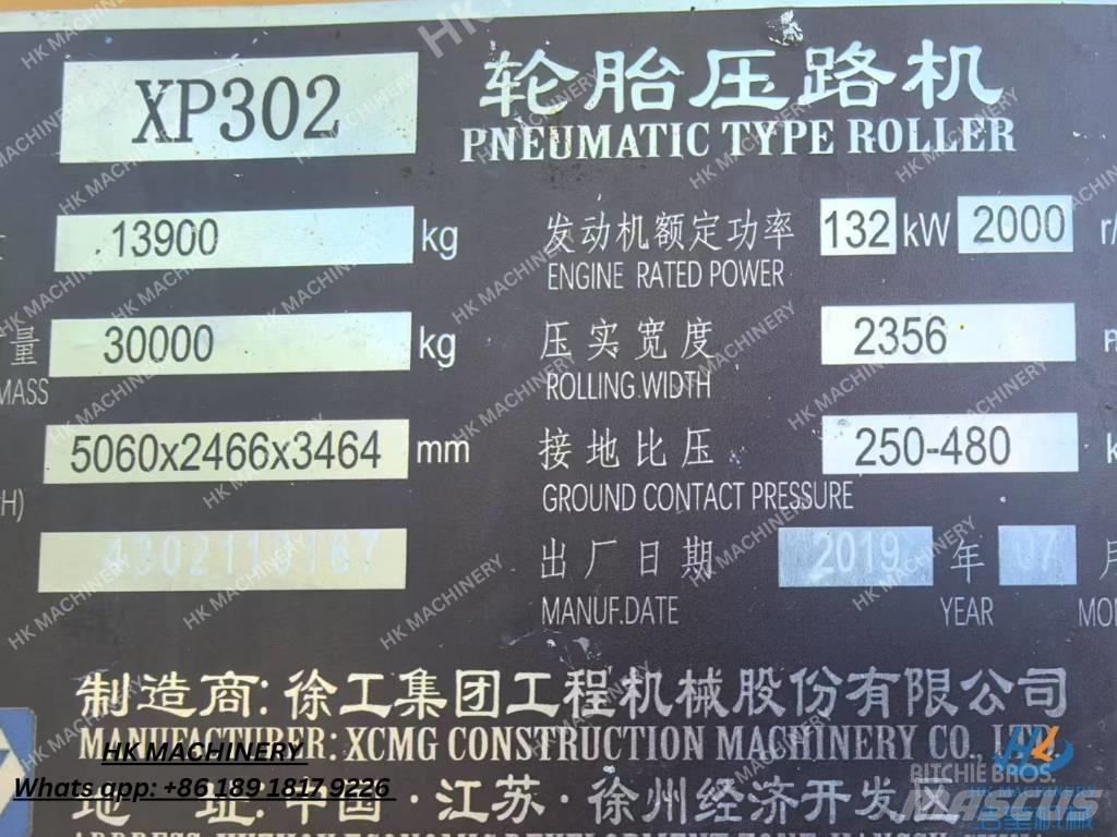 XCMG XP302 Rodillos sobre neumáticos