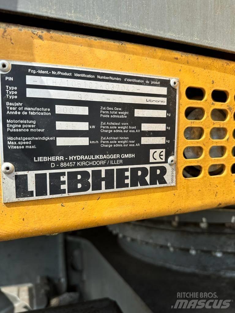 Liebherr A 924C-HD Excavadoras de ruedas