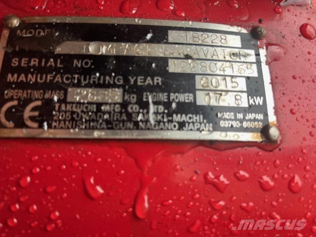 Takeuchi TB 228 Mini excavadoras < 7t