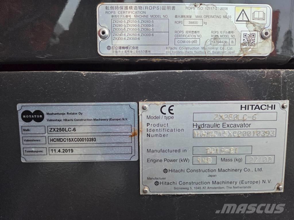Hitachi ZX 250 LC-6 Excavadoras de cadenas