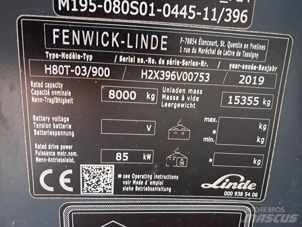 Linde H80T/03-900 Carretillas LPG