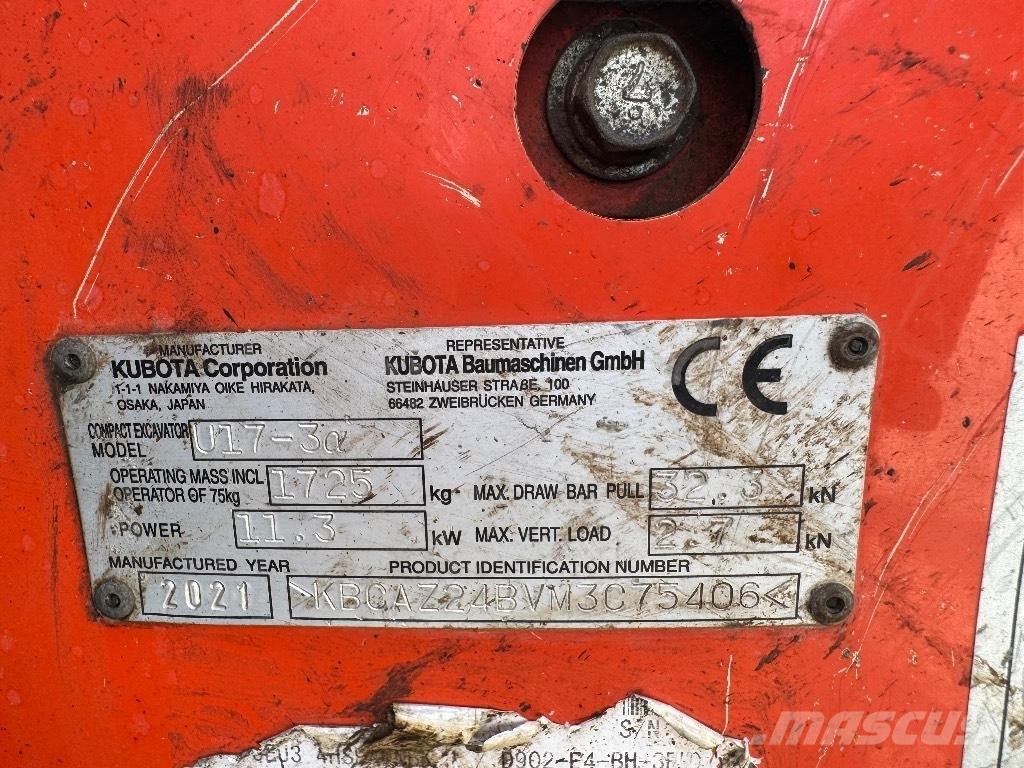 Kubota U 17-3 Mini excavadoras < 7t