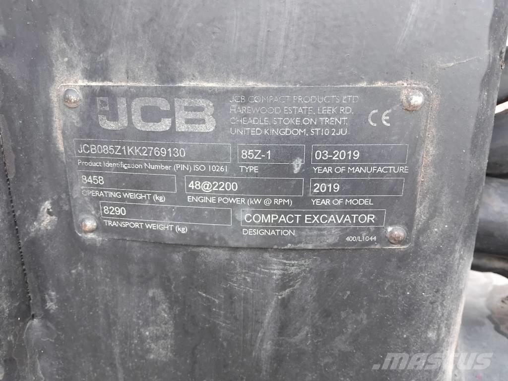 JCB 85 Z Mini excavadoras < 7t