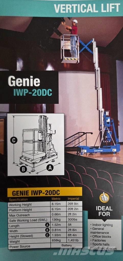 Genie IWP 20 S Ascensores de personal y montacargas de acceso