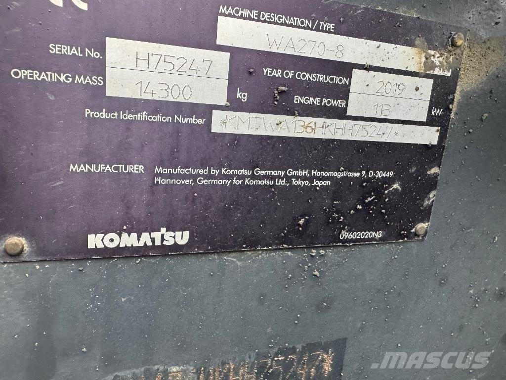 Komatsu WA 270-8 Cargadoras sobre ruedas