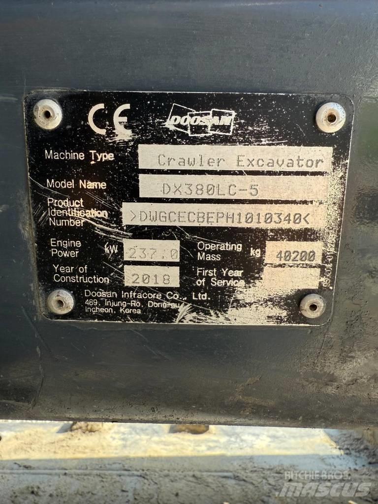 Doosan DX 380 LC-5 Excavadoras de cadenas