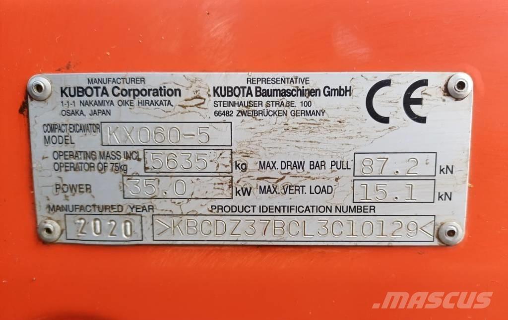 Kubota KX 060-5 Mini excavadoras < 7t