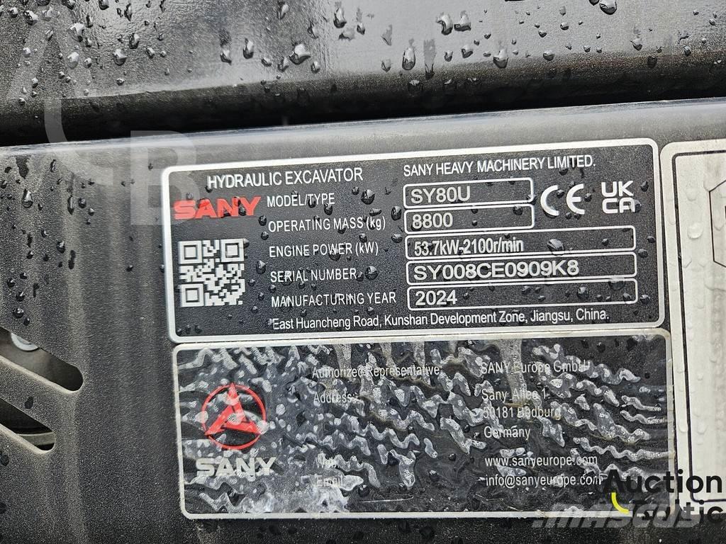 Sany SY80U Excavadoras 7t - 12t