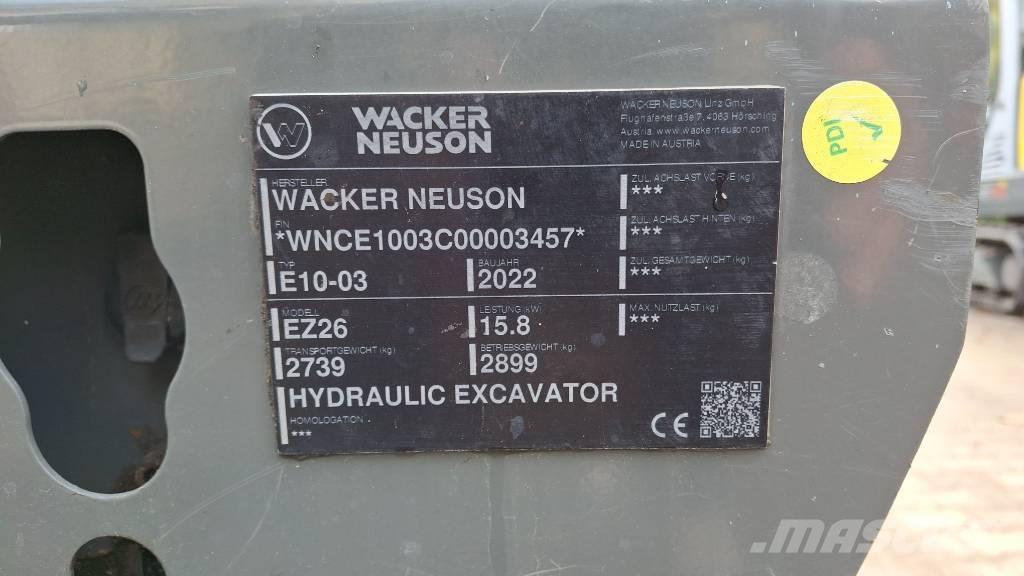 Wacker Neuson EZ26 Excavadoras de cadenas